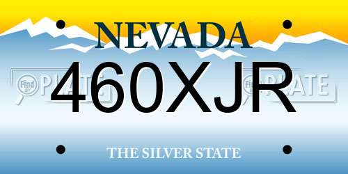 460XJR Nevada License Plate
