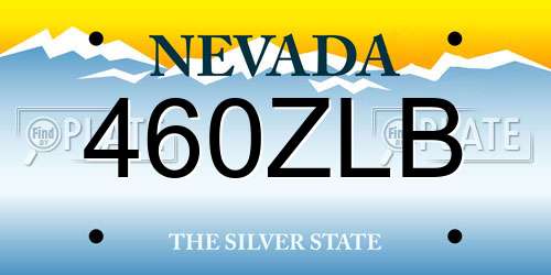 460ZLB Nevada License Plate