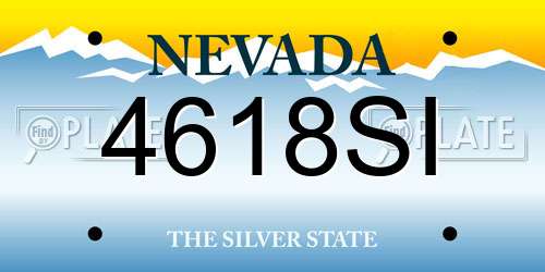 4618SI Nevada License Plate