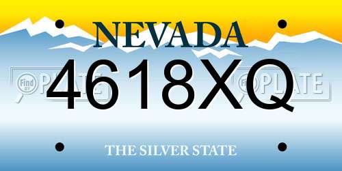 4618XQ Nevada License Plate