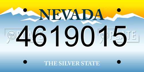 4619015 Nevada License Plate