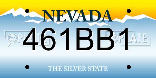 461BB1 Nevada License Plate