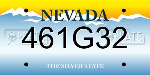 461G32 Nevada License Plate