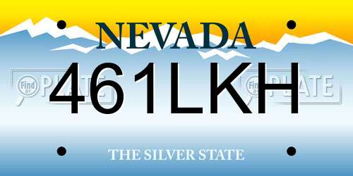 461LKH Nevada License Plate