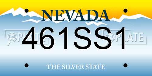 461SS1 Nevada License Plate
