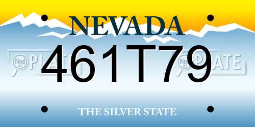 461T79 Nevada License Plate