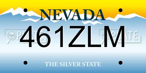 461ZLM Nevada License Plate