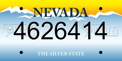4626414 Nevada License Plate