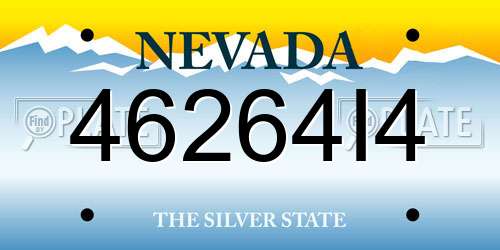 46264I4 Nevada License Plate