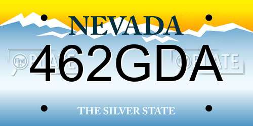 462GDA Nevada License Plate