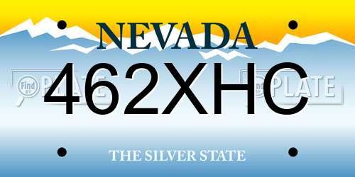 462XHC Nevada License Plate