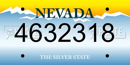 4632318 Nevada License Plate