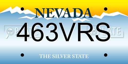 463VRS Nevada License Plate