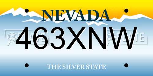 463XNW Nevada License Plate