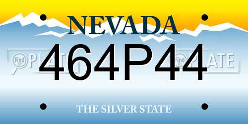 464P44 Nevada License Plate
