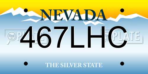 467LHC Nevada License Plate