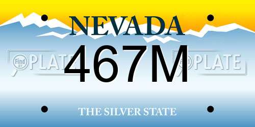 467M Nevada License Plate