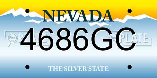 4686GC Nevada License Plate