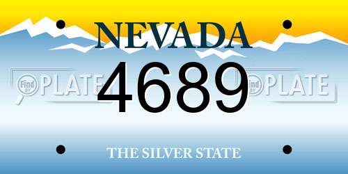 4689 Nevada License Plate