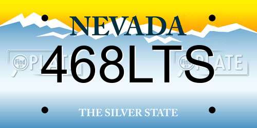 468LTS Nevada License Plate