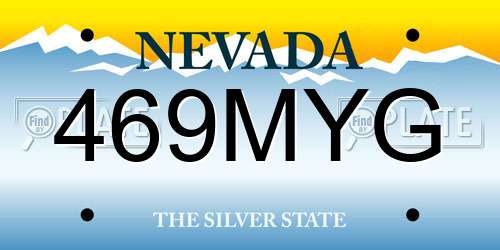 469MYG Nevada License Plate