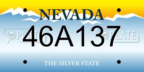 46A137 Nevada License Plate