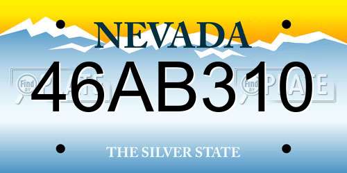 46AB310 Nevada License Plate