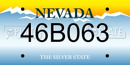 46B063 Nevada License Plate