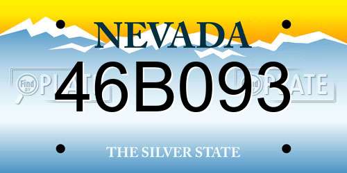 46B093 Nevada License Plate