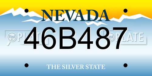 46B487 Nevada License Plate