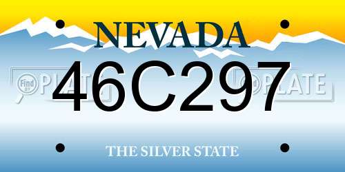 46C297 Nevada License Plate