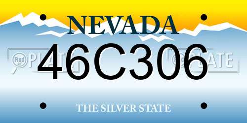 46C306 Nevada License Plate