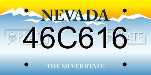 46C616 Nevada License Plate