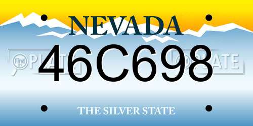 46C698 Nevada License Plate