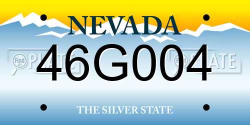 46G004 Nevada License Plate