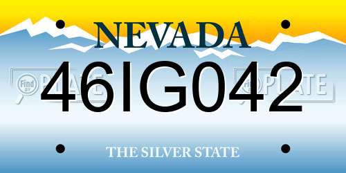 46IG042 Nevada License Plate