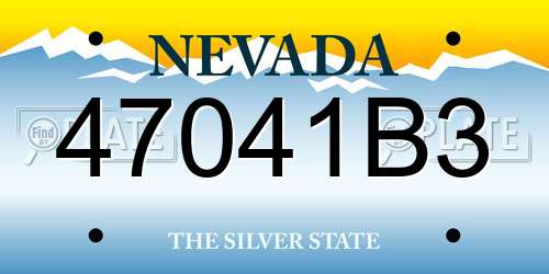 47041B3 Nevada License Plate