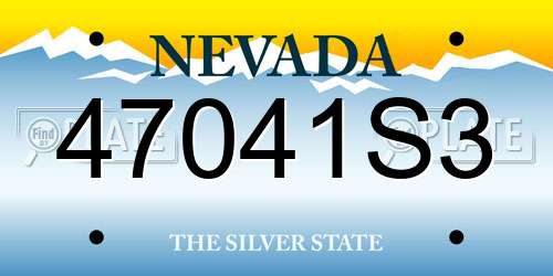 47041S3 Nevada License Plate