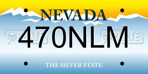 470NLM Nevada License Plate