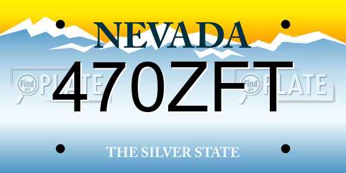 470ZFT Nevada License Plate