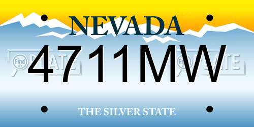 4711MW Nevada License Plate