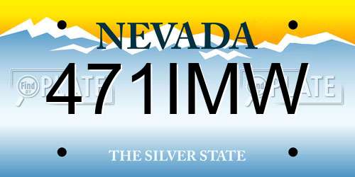 471IMW Nevada License Plate