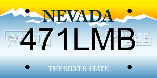 471LMB Nevada License Plate