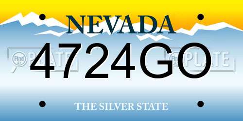 4724GO Nevada License Plate