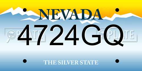 4724GQ Nevada License Plate