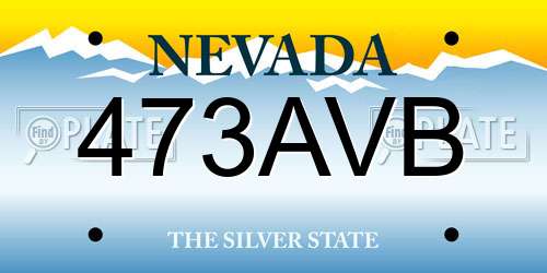 473AVB Nevada License Plate