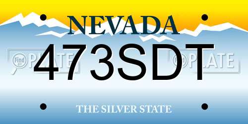 473SDT Nevada License Plate