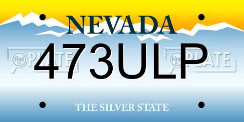 473ULP Nevada License Plate
