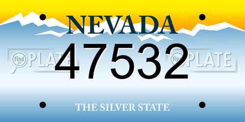47532 Nevada License Plate