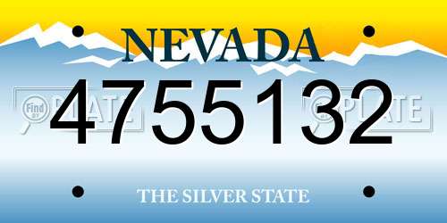 4755132 Nevada License Plate